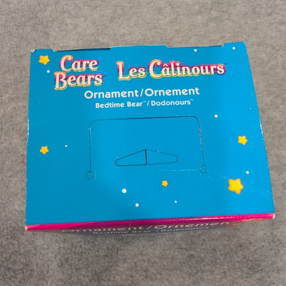 2005 Care Bears Bedtime Bear Ornament Les Calinours Blue Moon Star NOS - Picture 4 of 6